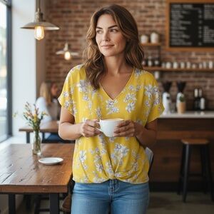 West Kei Yellow Floral Blouse